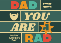 Dad You Are Rad Postcard Image Preview