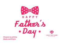 Father's Day Bow Postcard Image Preview