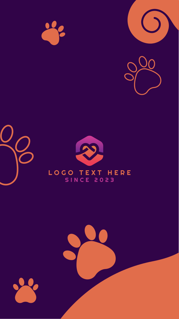 Puppy Paw Prints Instagram Story Design Image Preview