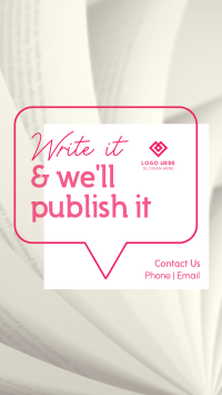 Write & Publish Facebook Story Design