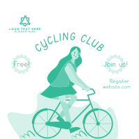 Bike Club Illustration Instagram post Image Preview