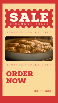Cinnamon Rolls Sale TikTok video Image Preview