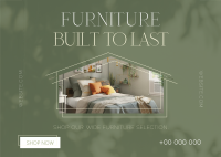 Minimalistic Furniture Sale Postcard Image Preview
