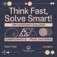Abstract Math Quiz Challenge Instagram Post Preview