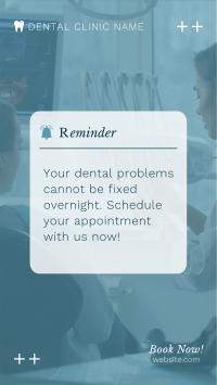 Dental Appointment Reminder TikTok video Image Preview