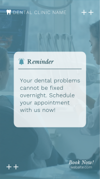 Dental Appointment Reminder TikTok Video Image Preview