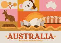 Modern Australia Day  Postcard Image Preview