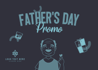 Fathers Day Promo Postcard Design