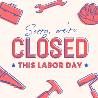 Closed for Labor Day Instagram Post Design