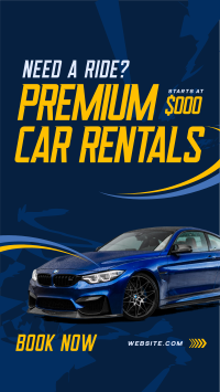 Premium Car Rentals TikTok video Image Preview