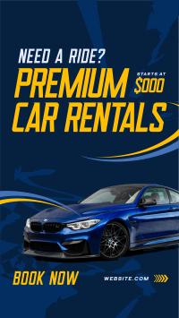 Premium Car Rentals TikTok Video Image Preview