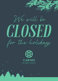 Closed for the Holidays Poster Design