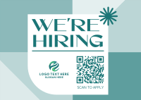 We are Hiring Agnostic Postcard Design