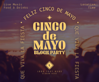 Cinco De Mayo Block Party Facebook Post Design