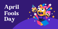 Quirky April Surprise Box Twitter Post Design