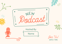 Generic Podcast Show Postcard Design