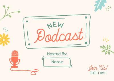 Generic Podcast Show Postcard Image Preview