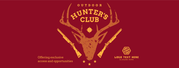 Join The Hunter's Club Facebook Cover Design Image Preview