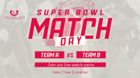 Superbowl Match Day Facebook Event Cover Design