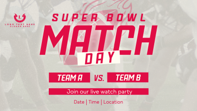 Superbowl Match Day Facebook event cover Image Preview