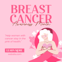 Fighting Breast Cancer Instagram Post Design
