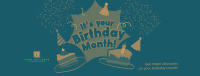 It's your Birthday Month Facebook cover Image Preview