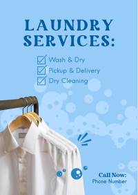 Laundry Services List Flyer Design