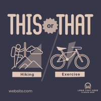 This or That Exercise Instagram Post Design