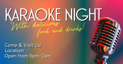 Karaoke Night Bar Facebook ad Image Preview