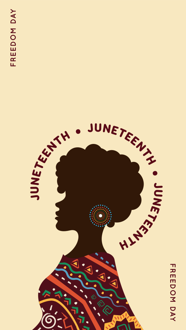 Beautiful Woman Juneteenth Instagram Story Design Image Preview