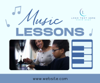 Music Lessons Facebook Post Design