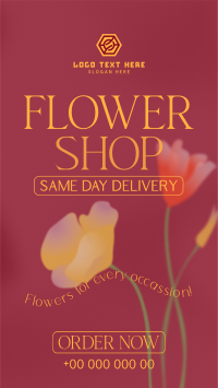 Flower Shop Delivery Facebook Story Design
