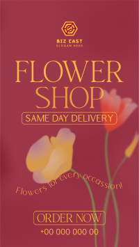 Flower Shop Delivery Facebook story Image Preview