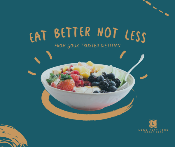 Eat Better Not Less Facebook Post Design Image Preview