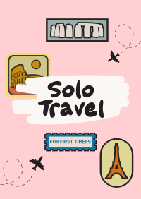 Stickers Solo Traveler Poster Design