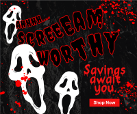 Scream Worthy Discount Facebook Post Design
