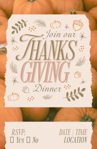 Elegant Thanksgiving Day Invitation Preview