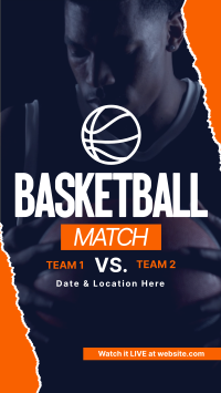 Upcoming Basketball Match TikTok video Image Preview