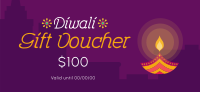 Diwali Celebration Gift Certificate Image Preview