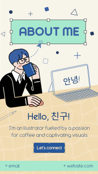 About Me Illustration Instagram story Image Preview
