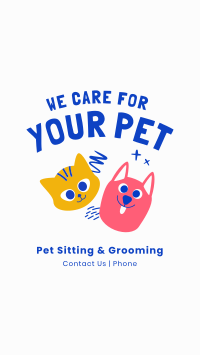 We Care For Your Pet Facebook Story Design