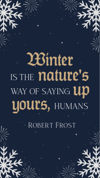 Winter Quote Snowflakes Instagram story Image Preview