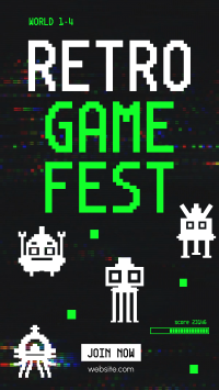 Retro Game Fest Instagram Story Design