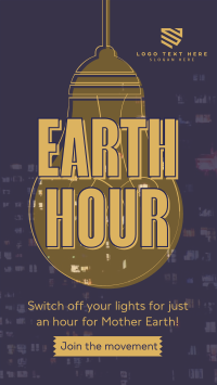 Earth Hour Light Bulb YouTube Short Design