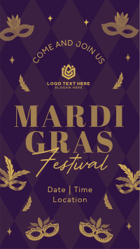 Mardi Gras Festival Facebook Story Preview