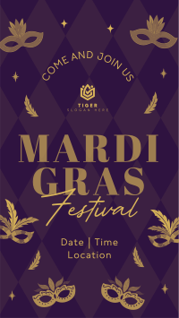Mardi Gras Festival Facebook story Image Preview