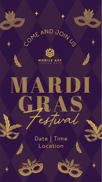 Mardi Gras Festival Facebook story Image Preview