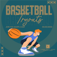 Basketball Tryouts Instagram Post Design