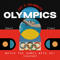 Formal Olympics Watch Party Linkedin Post Design