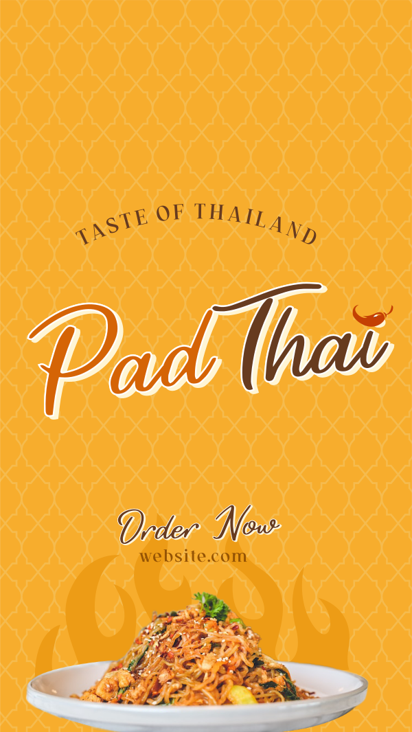 Authentic Pad Thai Instagram Story Design